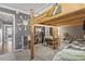 Inviting bedroom showcasing a loft bed, storage solutions, and charming paddle decor for a fun, organized space at 9501 Shore Dr. # A-311, Myrtle Beach, SC 29572