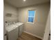 Convenient laundry room equipped with washer, dryer, and practical shelving at 1064 Oak Meadow Dr., Conway, SC 29526