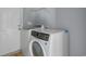 Laundry area equipped with modern washer and dryer, providing convenience for laundry needs at 1220 Dunraven Ct., Conway, SC 29527
