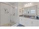 Beautiful bathroom with a double vanity and a glass-enclosed shower, offering both style and functionality at 131 Crabapple Dr., Longs, SC 29568