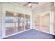 Enclosed porch with sliding glass doors offering access to the interior and exterior at 1550 Spinnaker Dr. # 3123, North Myrtle Beach, SC 29582