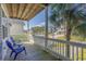 Relaxing balcony with blue chairs, offering a peaceful outdoor space at 1613 Havens Dr., North Myrtle Beach, SC 29582