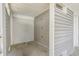 Covered outdoor shower with gray siding and a simple, functional design at 1613 Havens Dr., North Myrtle Beach, SC 29582