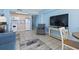 Cozy living area with kitchenette and seating area with ocean view at 1708 N Ocean Blvd. # 101, Myrtle Beach, SC 29577