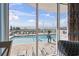 Beautiful view of a brick paved community pool and ocean view from a condo at 1708 N Ocean Blvd. # 101, Myrtle Beach, SC 29577