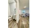 Modern bathroom and view to the dining area, featuring a stylish vanity and sleek fixtures at 1709 Perthshire Loop, Myrtle Beach, SC 29579