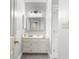 Bathroom with modern vanity, light fixtures, and neutral color palette at 1969 Governors Landing Rd. # 224, Murrells Inlet, SC 29576