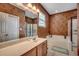 Bathroom featuring bathtub, separate shower, and ample vanity space at 24 Willowbend Dr., Murrells Inlet, SC 29576