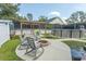 Spacious backyard featuring fire pit, above ground pool and relaxing pergola with swing at 2588 Long Avenue Ext., Conway, SC 29526