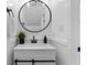 Stylish bathroom with vanity, decorative mirror, and vessel sink at 2595 Buck Scrape Rd., Myrtle Beach, SC 29588