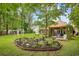 Expansive backyard featuring a patio, lush lawn, and mature landscaping at 2636 Brick Dr., Longs, SC 29568