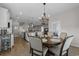 Dining room with a view of the kitchen and living area, perfect for entertaining and Gathering meals at 281 Lumbee Circle, Pawleys Island, SC 29585