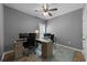 Dedicated office space with dual monitors and comfortable seating at 281 Lumbee Circle, Pawleys Island, SC 29585
