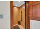 Interior elevator with wooden paneling and seating, perfect for accessibility and convenience at 3659 Jordan Landing Rd., Murrells Inlet, SC 29576
