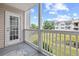 Enjoy outdoor living on this balcony with views of the community and blue sky at 3762 Citation Way # 1023, Myrtle Beach, SC 29577