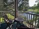 Balcony with outdoor seating area and a view of the lake at 398 Blue Stem Dr. # 59E, Pawleys Island, SC 29585