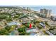 Scenic aerial view of a property near the coast, offering ocean views and convenient access to local amenities at 400 Hillside Dr. S, North Myrtle Beach, SC 29582