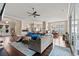 Spacious living room with hardwood floors that connect dining and kitchen areas, perfect for entertaining at 455 Hyacinth Loop, Murrells Inlet, SC 29576