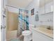 Cozy bathroom with tub and shower featuring a beach-themed curtain at 510 Fairwood Lakes Dr. # 923G, Myrtle Beach, SC 29588