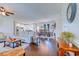 Open-concept living room with hardwood floors and seamless flow to the kitchen at 548 Fox Chase Dr., Conway, SC 29527