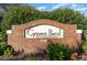 Community sign for 'Cypress Bend' with attractive brickwork and lush greenery at 5750 Oyster Catcher Dr. # 531, North Myrtle Beach, SC 29582