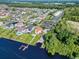 An aerial view showing the homes near a creek and waterfront at 853 Bluffview Dr., Myrtle Beach, SC 29579