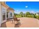 Spacious patio ideal for outdoor relaxing with views of the landscaped backyard and canal at 1009 Hopscotch Ln., Conway, SC 29526