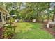 Lush backyard featuring a manicured lawn and surrounded by lush trees at 103 Robin Ct., Murrells Inlet, SC 29576