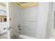 Clean, well-maintained bathroom with a shower and bathtub combination for relaxation at 1207 S Ocean Blvd. # 51001, Myrtle Beach, SC 29577