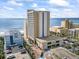 A resort aerial view showcasing proximity to the beach, and outdoor amenities at 1207 S Ocean Blvd. # 51312, Myrtle Beach, SC 29577