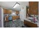 Kitchen with stainless steel appliances, cabinets and a large tiled floor at 1342 Highway 90, Conway, SC 29526
