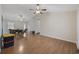 Large living room featuring vaulted ceilings, hardwood floors, and open layout at 1342 Highway 90, Conway, SC 29526