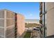 Balcony view of beach between two buildings on a sunny day at 1425 S Ocean Blvd. # 2A, North Myrtle Beach, SC 29582