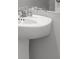 Close up of a clean white pedestal sink with chrome faucet at 1560 Swing Bridge Way, Myrtle Beach, SC 29588