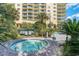 Relaxing outdoor hot tub surrounded by lush tropical landscaping and mature trees in a resort community at 213 Westleton Dr. # 16B, Myrtle Beach, SC 29572