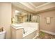 Bathroom featuring a soaking tub, tile flooring, and a glass enclosed shower at 2180 Waterview Dr. # 635, North Myrtle Beach, SC 29582