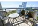 Outdoor balcony with stylish seating area, ideal for relaxation and ocean views at 2310 N Ocean Blvd. # 1107, Myrtle Beach, SC 29577