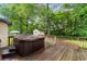 Back deck with hot tub perfect for outdoor living and relaxation at 238 Stonebrook Dr., Myrtle Beach, SC 29588