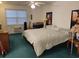 Spacious bedroom with a large window, comfortable bed, and air conditioning at 330 S Middleton Dr. # 603, Calabash, NC 28467