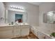 Bathroom with a double vanity, jacuzzi tub, and lots of storage space at 3511 Sumpter Rd., Loris, SC 29569