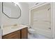 Bathroom with a vanity, toilet, and shower/tub with sliding doors at 465 Vereen Rd. # 10, Murrells Inlet, SC 29576