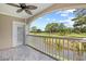 Balcony with tiled floor and view of the lush golf course at 4767 Wild Iris Dr. # 203, Myrtle Beach, SC 29579
