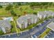Aerial shot highlighting the well-maintained community and its proximity to the golf course at 4890 Luster Leaf Circle # 201, Myrtle Beach, SC 29577