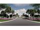 Grand entrance to community with meticulously landscaped grounds and a view of the clubhouse at 5039 Selene Ct., Myrtle Beach, SC 29588