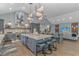 Spacious eat-in kitchen featuring a center island, modern pendant lighting, and stainless steel appliances at 510 Rum Gully Rd., Murrells Inlet, SC 29576