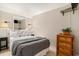 Comfortable bedroom with soft lighting, a mirrored closet, and stylish décor at 5905 South Kings Hwy. # 132B, Myrtle Beach, SC 29575