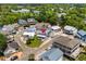 Aerial view of a beach community with well-maintained properties and mature trees at 6001 -6010 S Kings Highway, Myrtle Beach, SC 29575