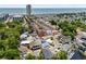 Aerial view of a neighborhood close to the beach, with parking and recreational area at 6001 -6010 S Kings Highway, Myrtle Beach, SC 29575