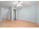 This is a bedroom with wood flooring and a closet at 6016 Dick Pond Rd. # 109, Myrtle Beach, SC 29588