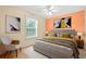 Cozy bedroom with a comfortable bed, stylish decor, and a large window for natural light at 6016 Dick Pond Rd. # 109, Myrtle Beach, SC 29588